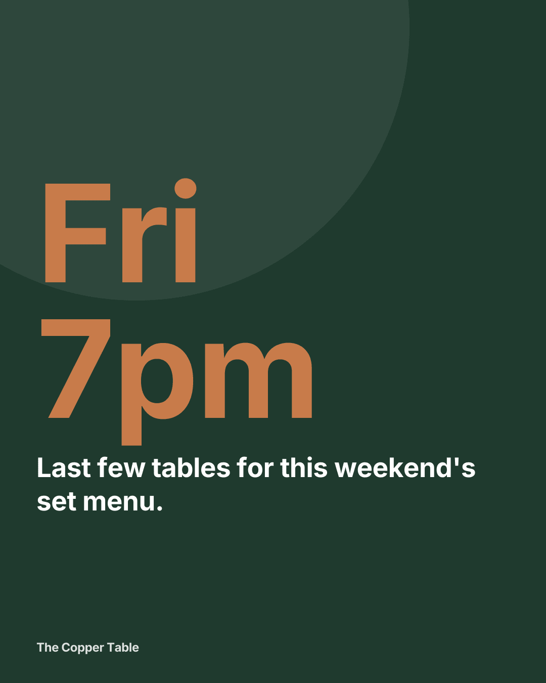 The Copper Table — Stat design
